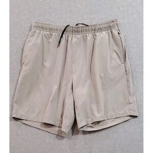 Rhone Reign Midweight Men's Large Light Gray Performance Stretch Athletic Shorts